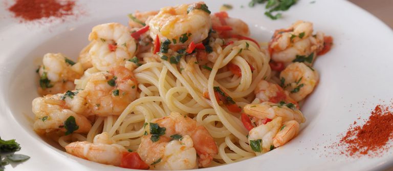 sea food pasta dish